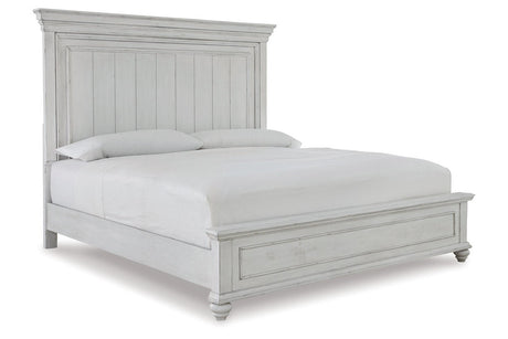 Kanwyn Whitewash Queen Panel Bed -  Ashley - Luna Furniture