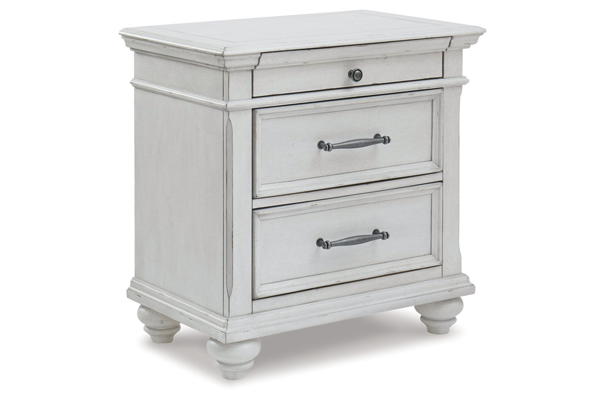 Kanwyn Whitewash Nightstand -  - Luna Furniture