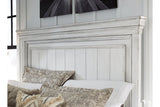 Kanwyn Whitewash King Panel Bed -  Ashley - Luna Furniture