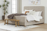 Dakmore Brown/Oatmeal Upholstered Panel Bedroom Set -  Ashley - Luna Furniture