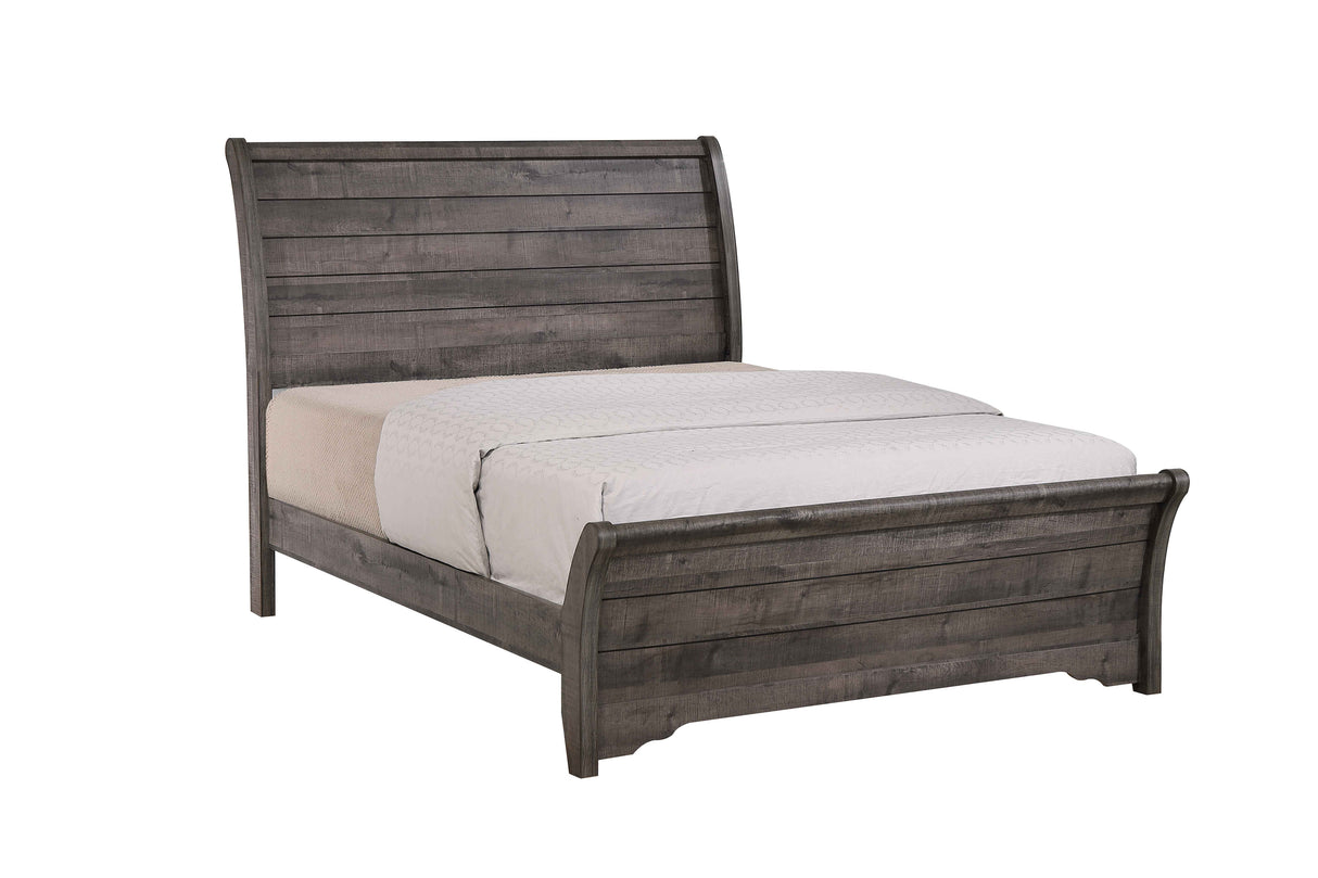 Coralee Gray Queen Sleigh Bed