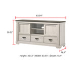 Leighton Cream/Brown TV Stand -  Crown Mark - Luna Furniture