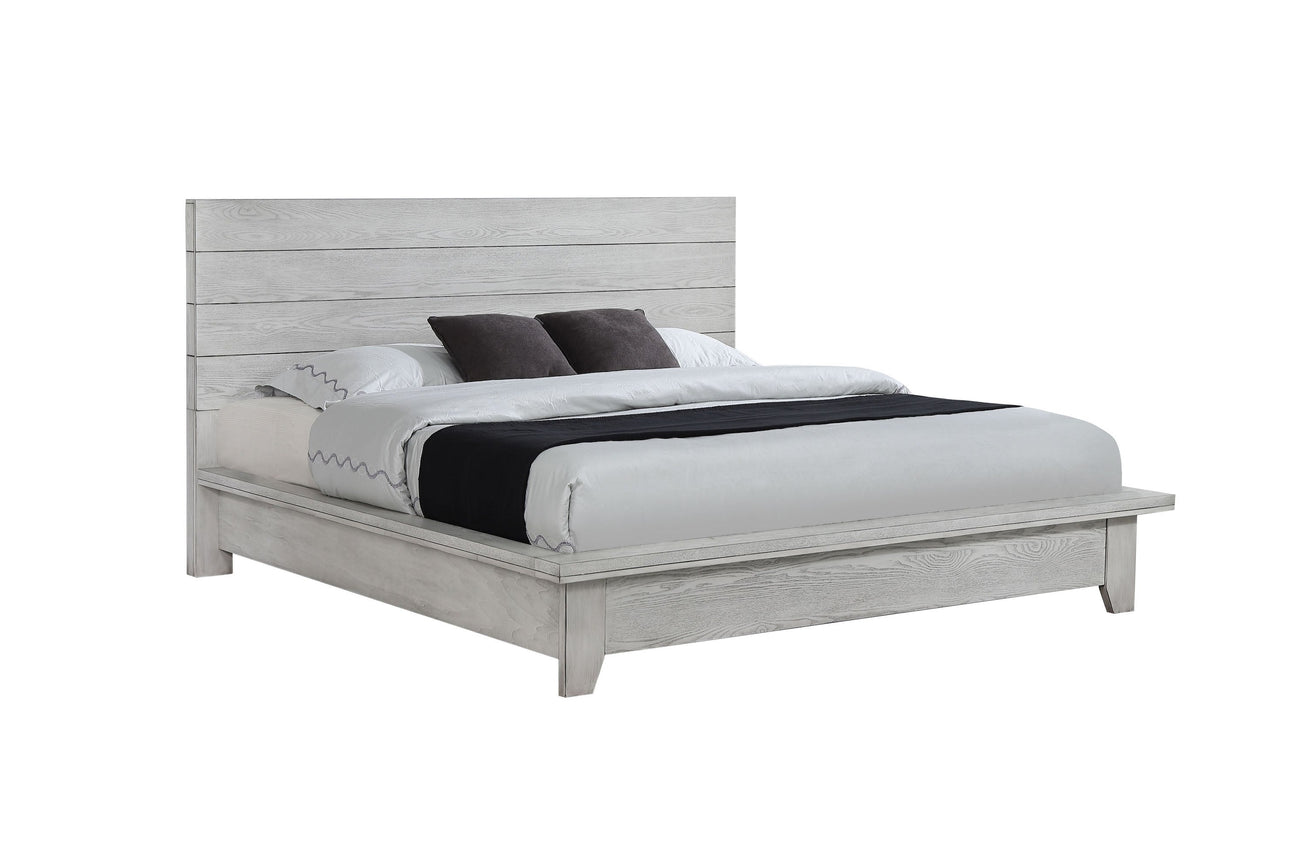 White Sands Chalk King Platform Bed from Crown Mark - Luna Furniture