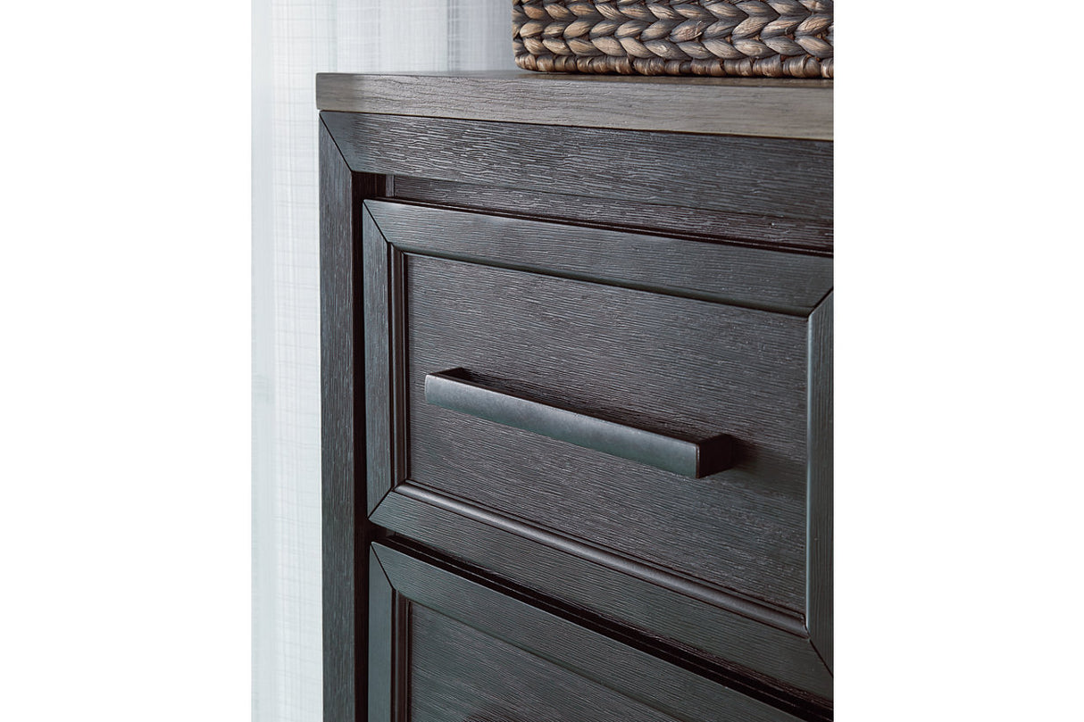 Foyland Black/Brown Door Chest from Ashley - Luna Furniture