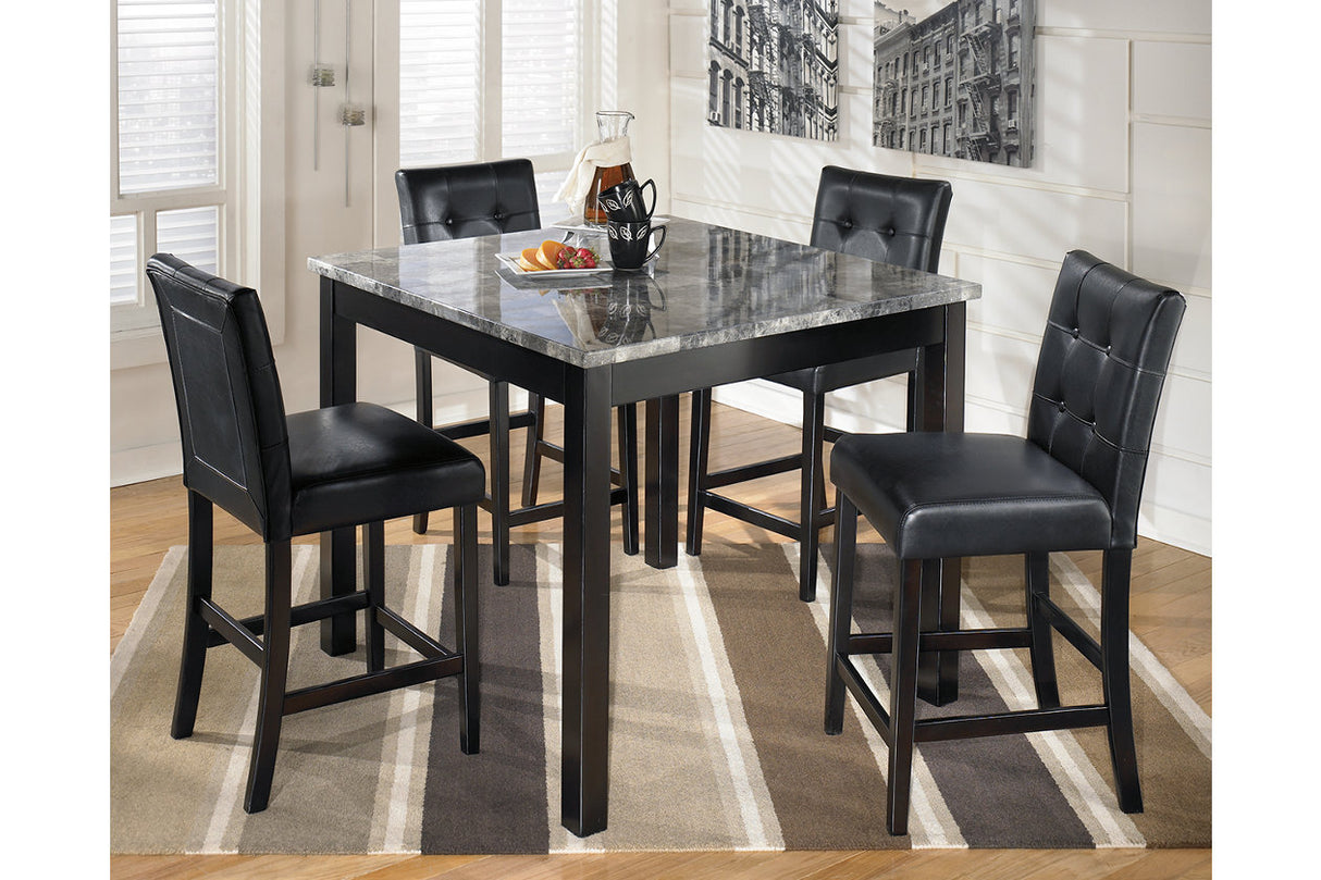 Maysville Black 5-Piece Counter Height Set from Ashley - Luna Furniture