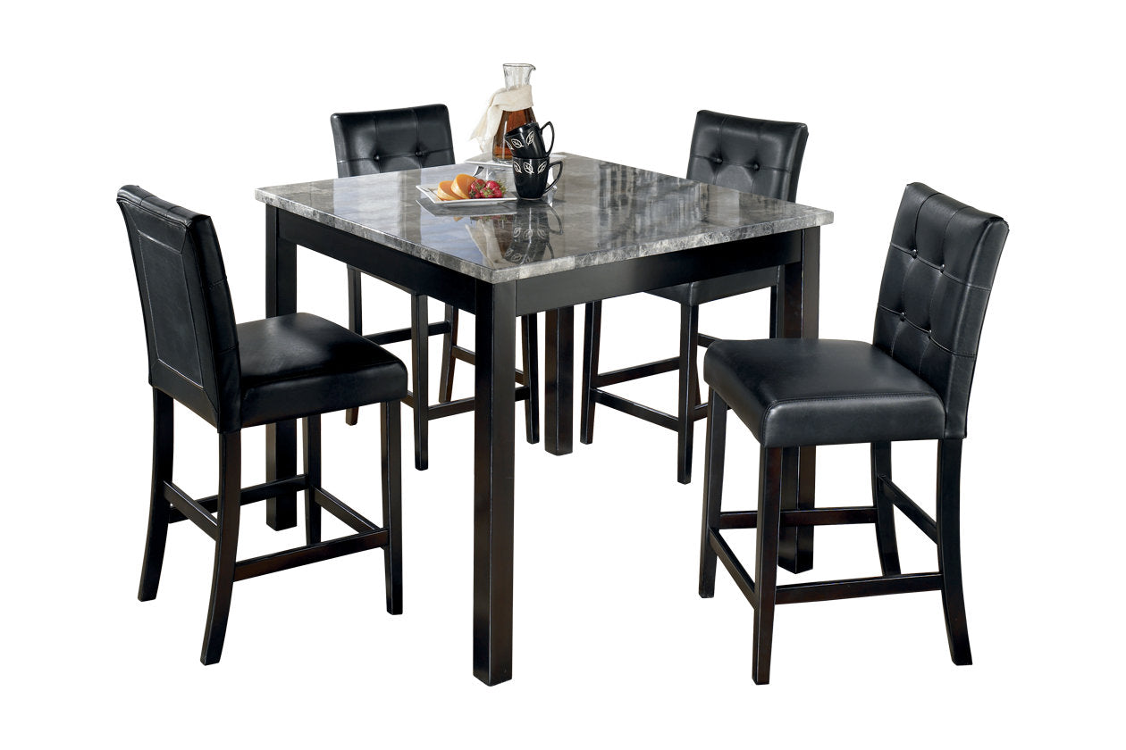 Maysville Black 5-Piece Counter Height Set from Ashley - Luna Furniture