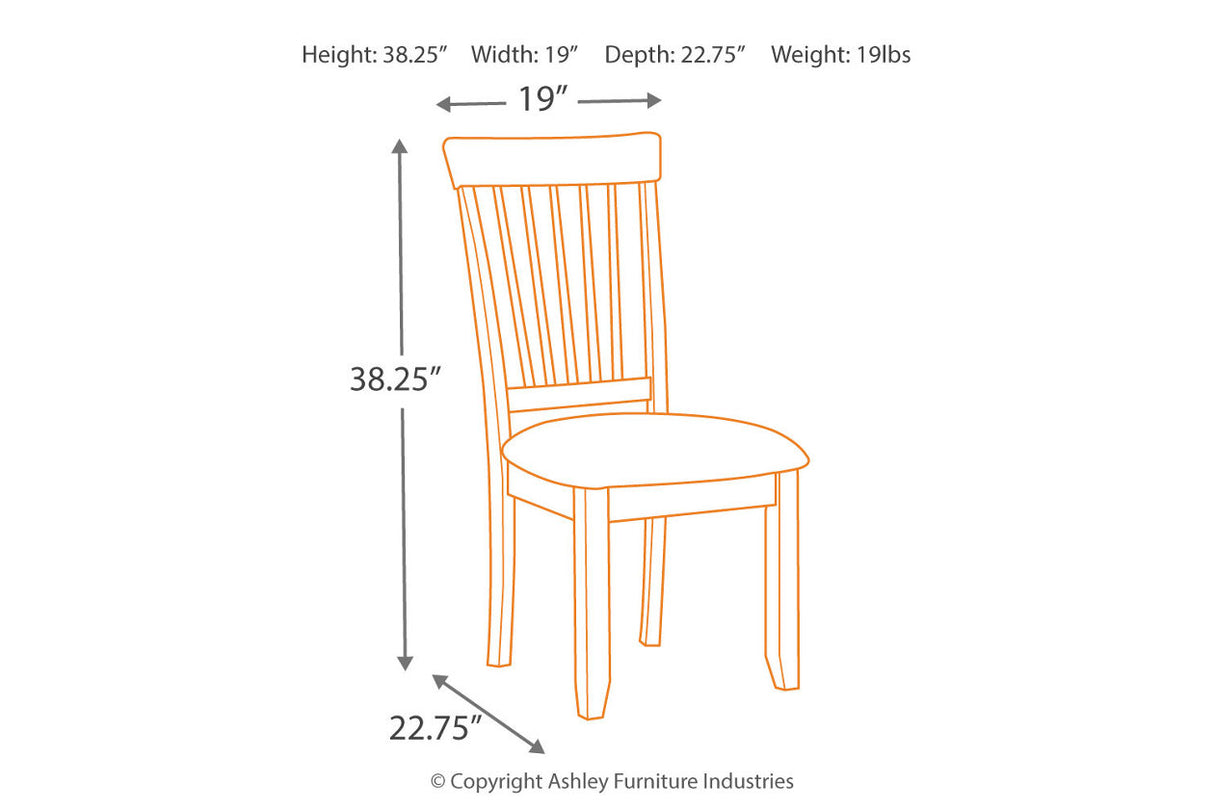 Berringer Rustic Brown Dining Chair, Set of 2 -  Ashley - Luna Furniture