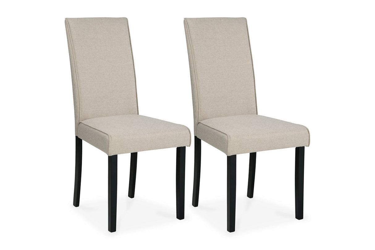 Kimonte Dark Brown/Beige Dining Chair, Set of 2 -  Ashley - Luna Furniture