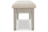 Parellen Beige/Gray 48" Bench -  Ashley - Luna Furniture