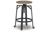 Lesterton Light Brown/Black Counter Height Stool, Set of 2 from Ashley - Luna Furniture