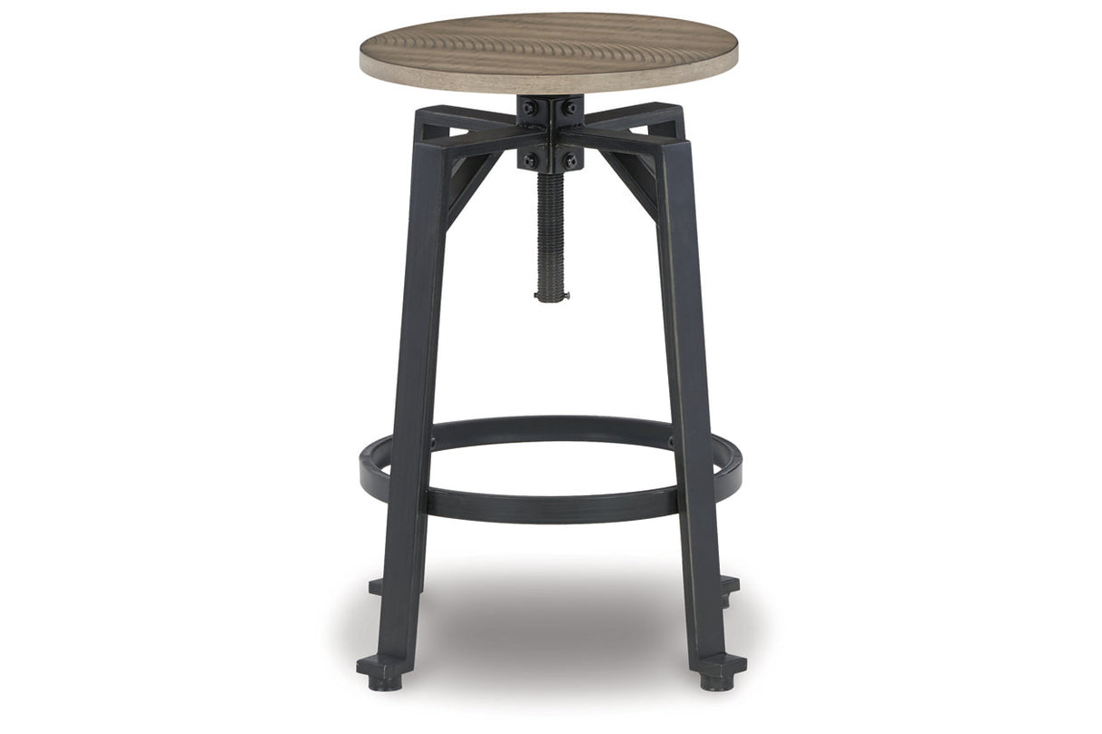 Lesterton Light Brown/Black Counter Height Stool, Set of 2 from Ashley - Luna Furniture