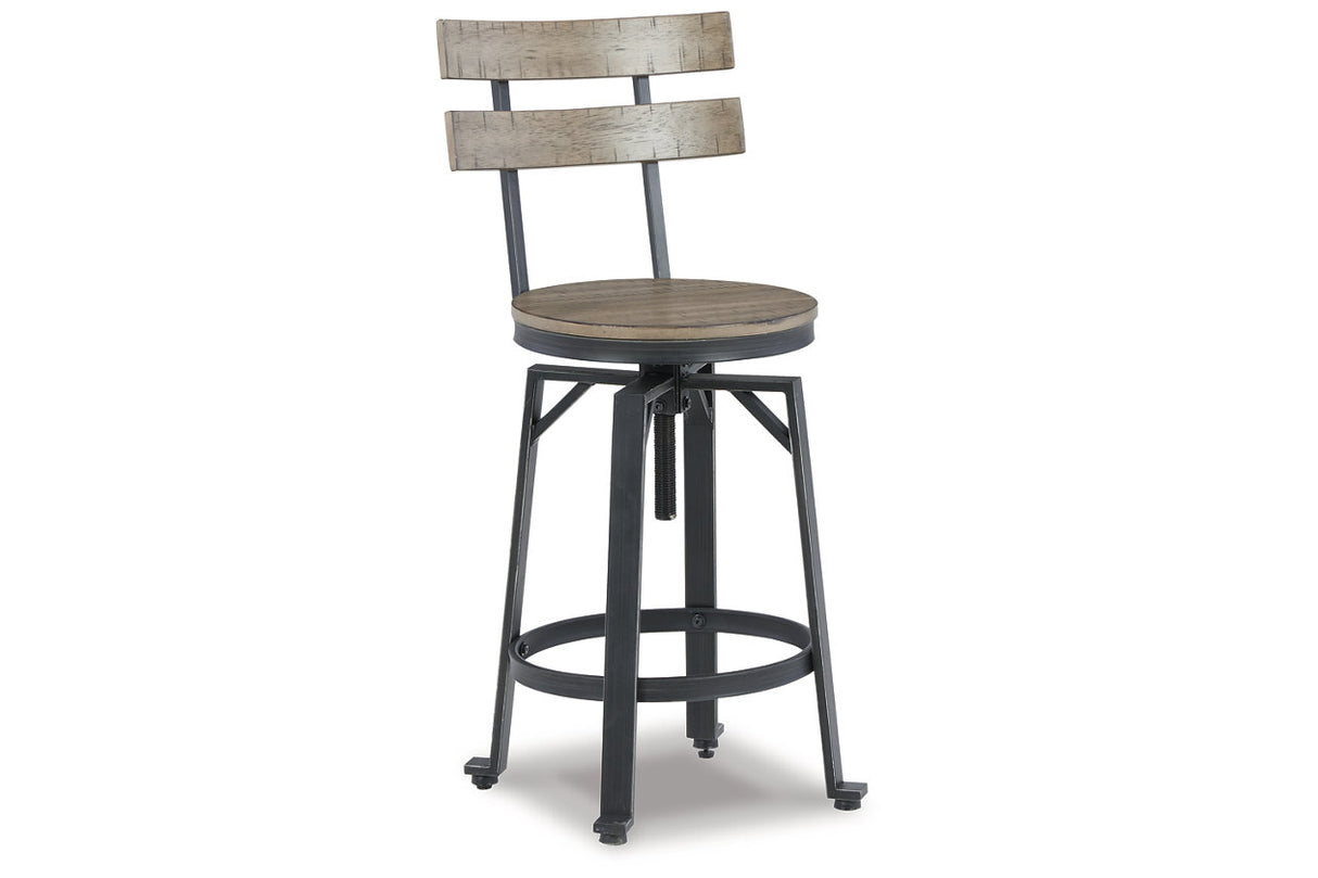 Lesterton Light Brown/Black Counter Height Barstool, Set of 2 from Ashley - Luna Furniture