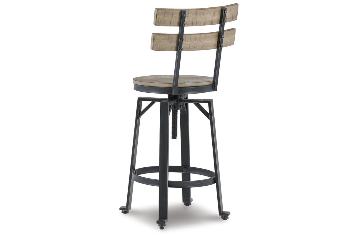 Lesterton Light Brown/Black Counter Height Barstool, Set of 2 from Ashley - Luna Furniture