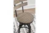 Lesterton Light Brown/Black Counter Height Barstool, Set of 2 from Ashley - Luna Furniture