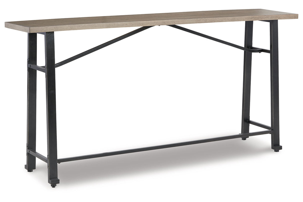 Lesterton Light Brown/Black Long Counter Table -  Ashley - Luna Furniture