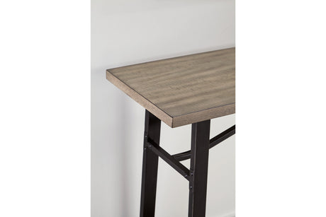 Lesterton Light Brown/Black Long Counter Table -  Ashley - Luna Furniture