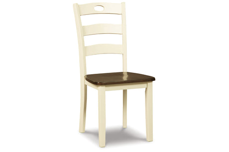 Woodanville Cream/Brown Dining Chair, Set of 2 -  Ashley - Luna Furniture