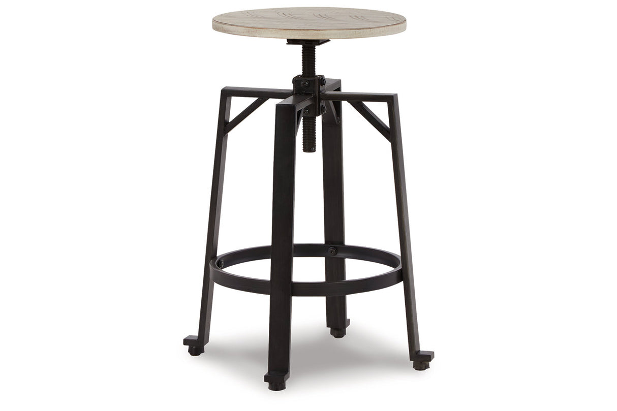 Karisslyn Whitewash/Black Counter Height Stool, Set of 2 from Ashley - Luna Furniture