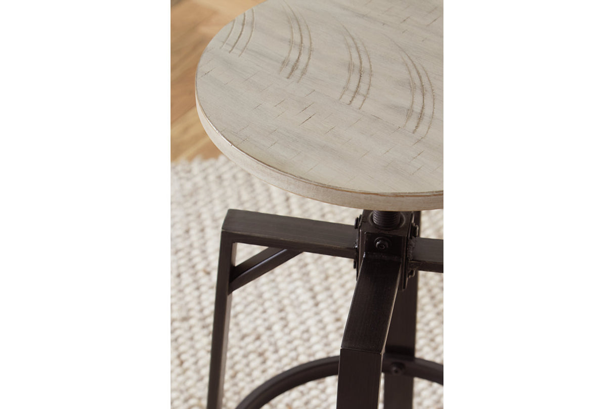 Karisslyn Whitewash/Black Counter Height Stool, Set of 2 from Ashley - Luna Furniture