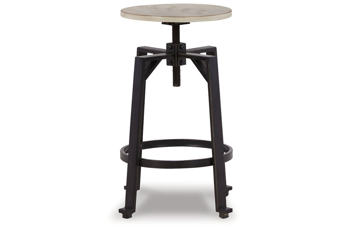 Karisslyn Whitewash/Black Counter Height Stool, Set of 2 from Ashley - Luna Furniture