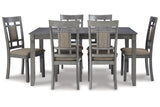 Jayemyer Charcoal Gray Dining Table and Chairs from Ashley - Luna Furniture