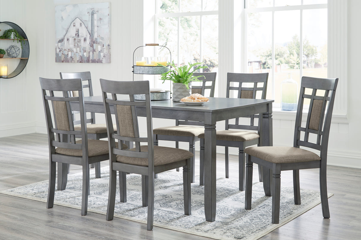 Jayemyer Charcoal Gray Dining Table and Chairs from Ashley - Luna Furniture