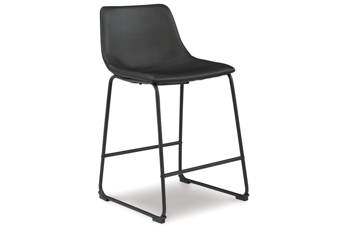 Centiar Black Counter Height Barstool, Set of 2 from Ashley - Luna Furniture