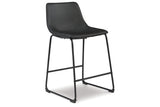 Centiar Black Counter Height Barstool, Set of 2 from Ashley - Luna Furniture