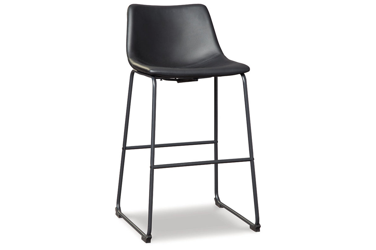 Centiar Black Pub Height Barstool, Set of 2 from Ashley - Luna Furniture