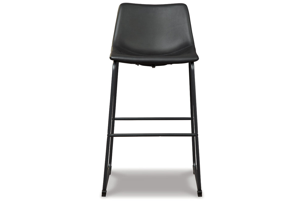 Centiar Black Pub Height Barstool, Set of 2 from Ashley - Luna Furniture