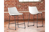 Centiar White Counter Height Barstool, Set of 2 from Ashley - Luna Furniture