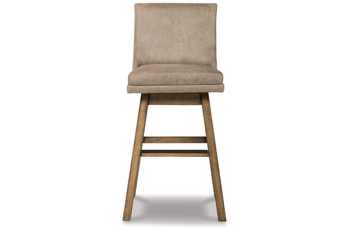 Tallenger Beige Bar Height Barstool, Set of 2 -  Ashley - Luna Furniture