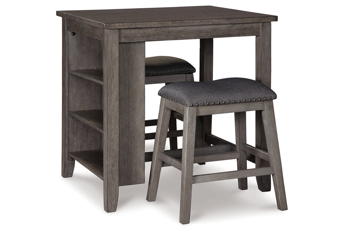 Caitbrook Gray 3-Piece Counter Height Set -  - Luna Furniture