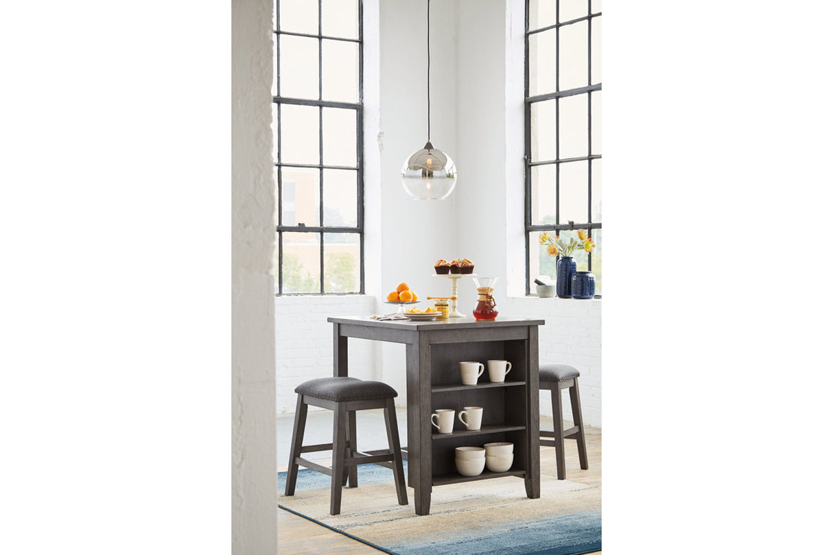 Caitbrook Gray 3-Piece Counter Height Set -  - Luna Furniture