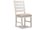 Skempton White/Light Brown Dining Chair, Set of 2 -  Ashley - Luna Furniture