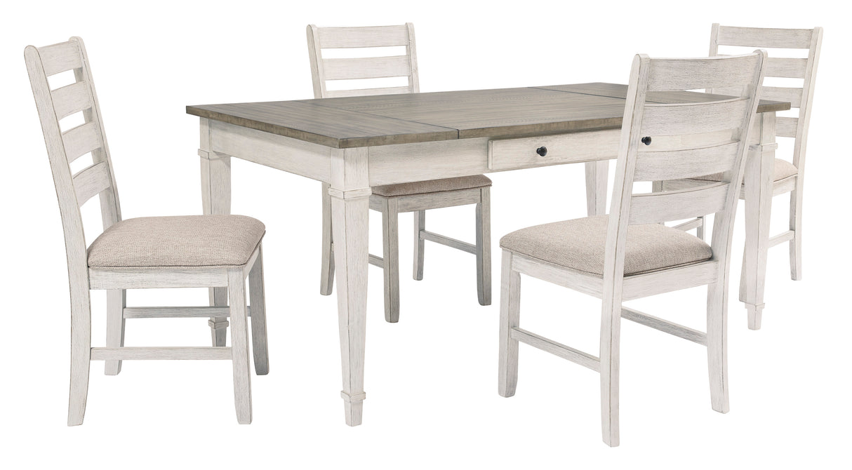 Skempton White/Light Brown Dining Room Set