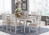 Skempton White/Light Brown Dining Room Set