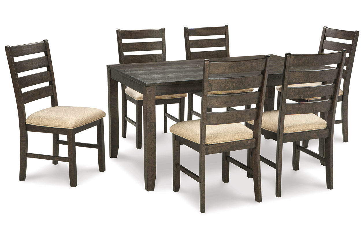 Rokane Brown Dining Table and Chairs, Set of 7 -  - Luna Furniture