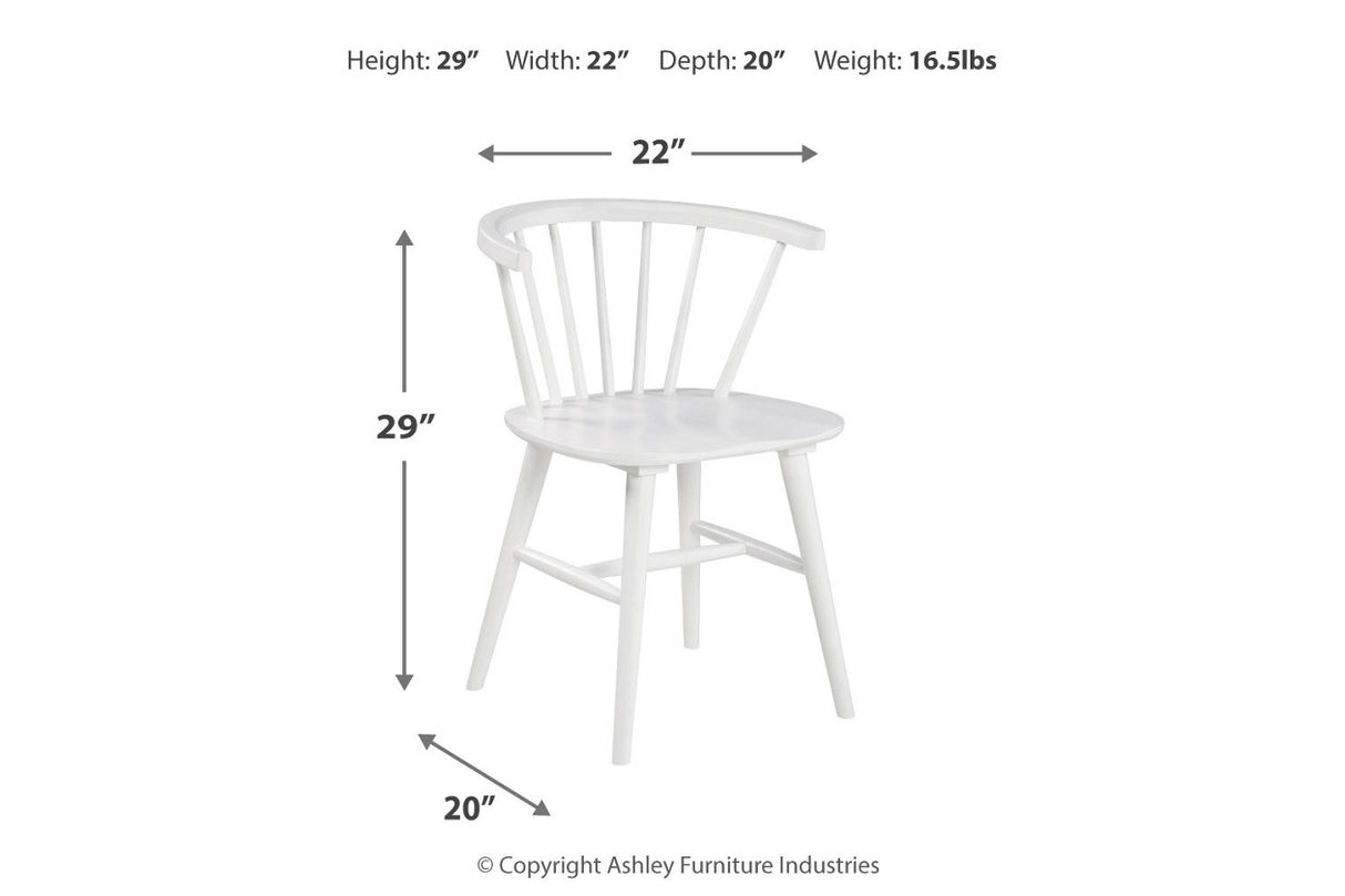 Grannen White Dining Chair, Set of 2 from Ashley - Luna Furniture