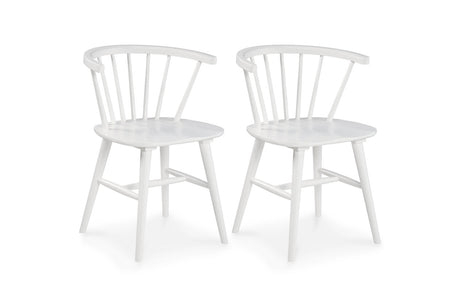 Grannen White Dining Chair, Set of 2 -  Ashley - Luna Furniture