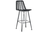 Angentree Black Bar Height Barstool, Set of 2 from Ashley - Luna Furniture