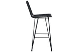 Angentree Black Bar Height Barstool, Set of 2 from Ashley - Luna Furniture