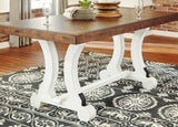 Valebeck White-Brown Dining Room Set - Luna Furniture