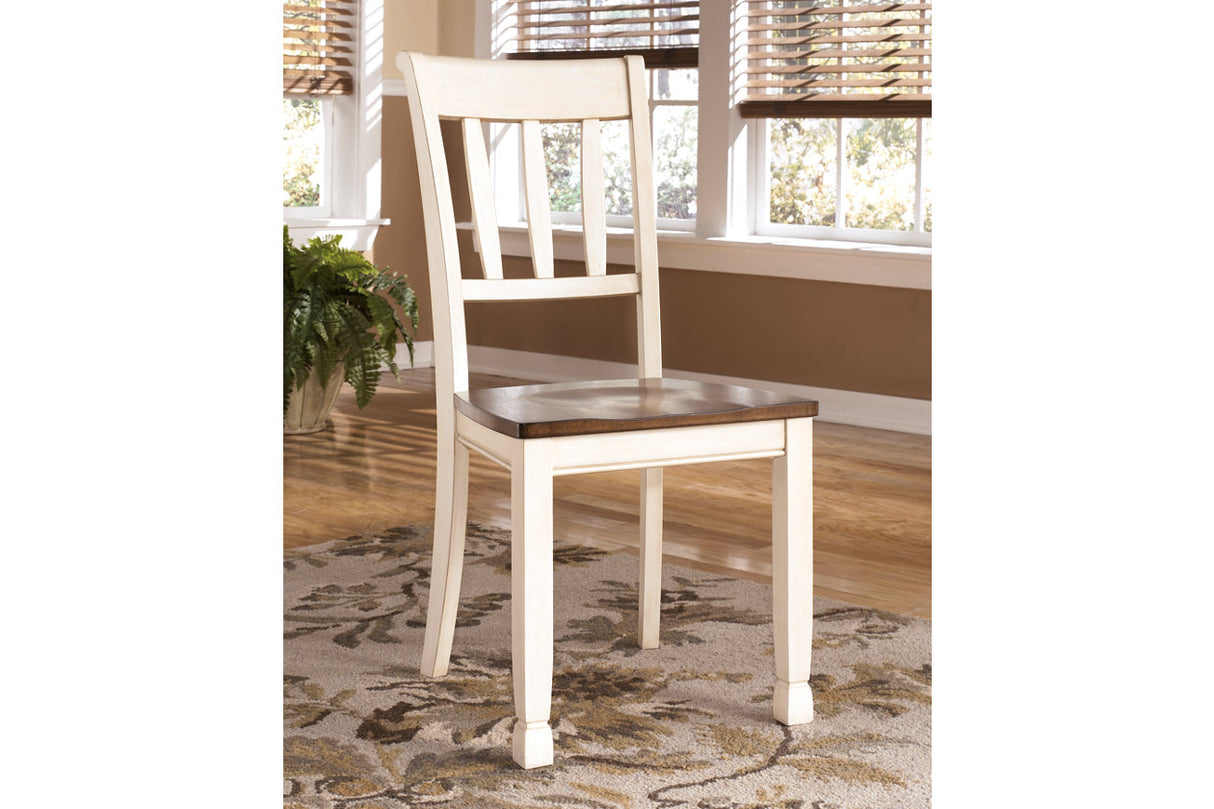 Whitesburg Brown/Cottage White Dining Chair, Set of 2 -  Ashley - Luna Furniture