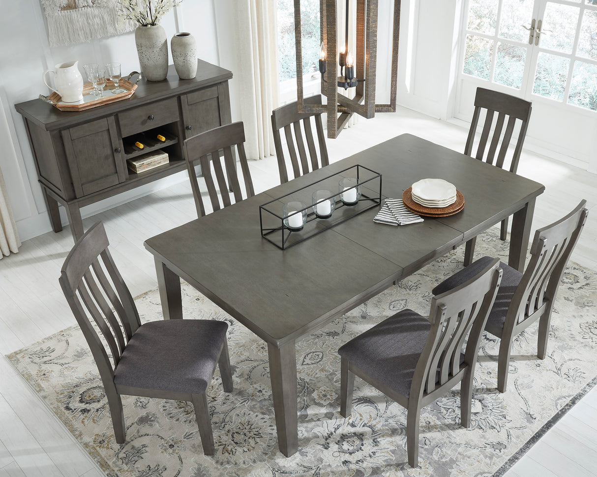 Hallanden Gray Extendable Dining Set -  Ashley - Luna Furniture