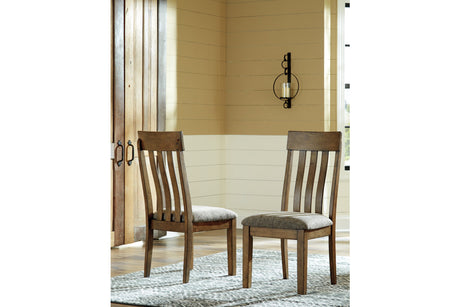 Flaybern Light Brown Dining Chair, Set of 2 from Ashley - Luna Furniture