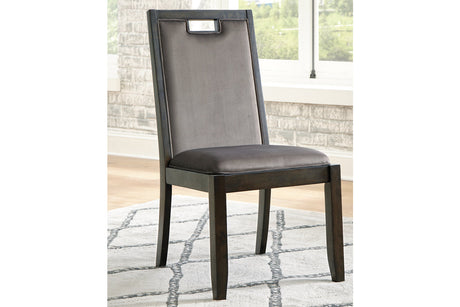 Hyndell Gray/Dark Brown Dining Chair, Set of 2 -  Ashley - Luna Furniture