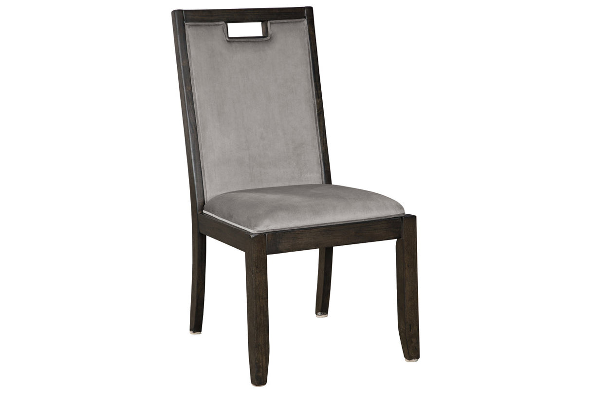 Hyndell Gray/Dark Brown Dining Chair, Set of 2 -  Ashley - Luna Furniture