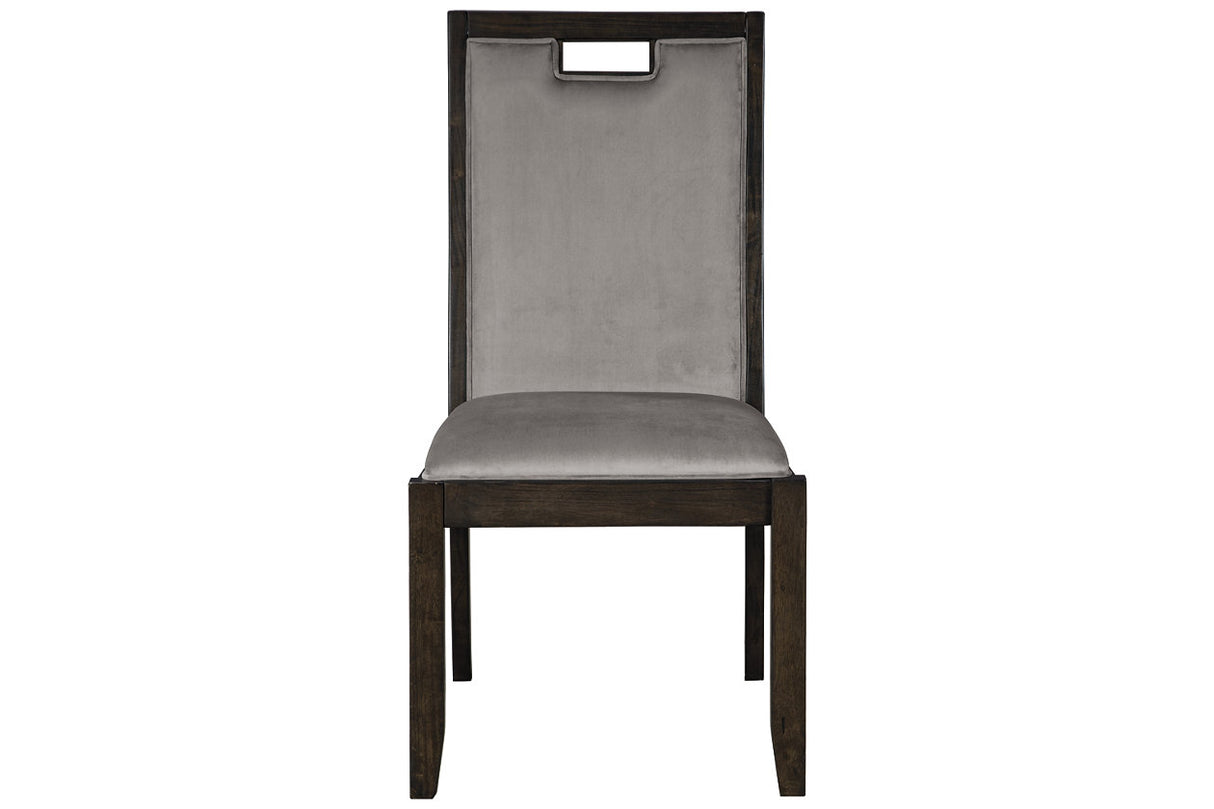 Hyndell Gray/Dark Brown Dining Chair, Set of 2 -  Ashley - Luna Furniture