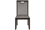 Hyndell Gray/Dark Brown Dining Chair, Set of 2 -  Ashley - Luna Furniture